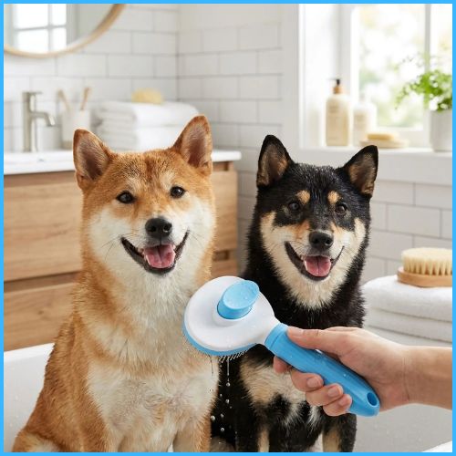 Brosse-pour-chien-autonettoyante-speciale-Shiba-inu_bleu