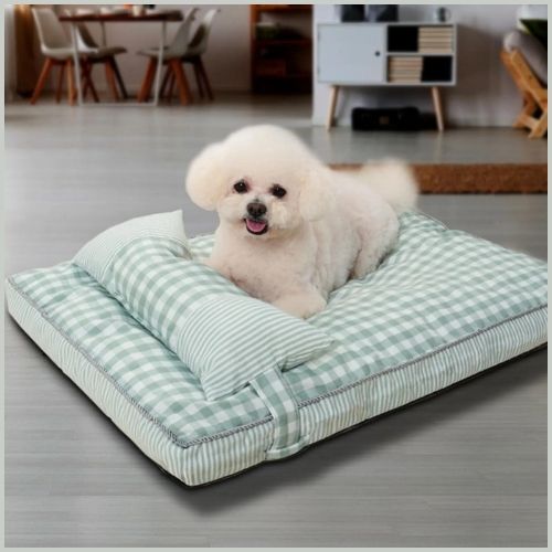 Lit-pour-chien-en-taille-moyenne-déhoussable-bichon