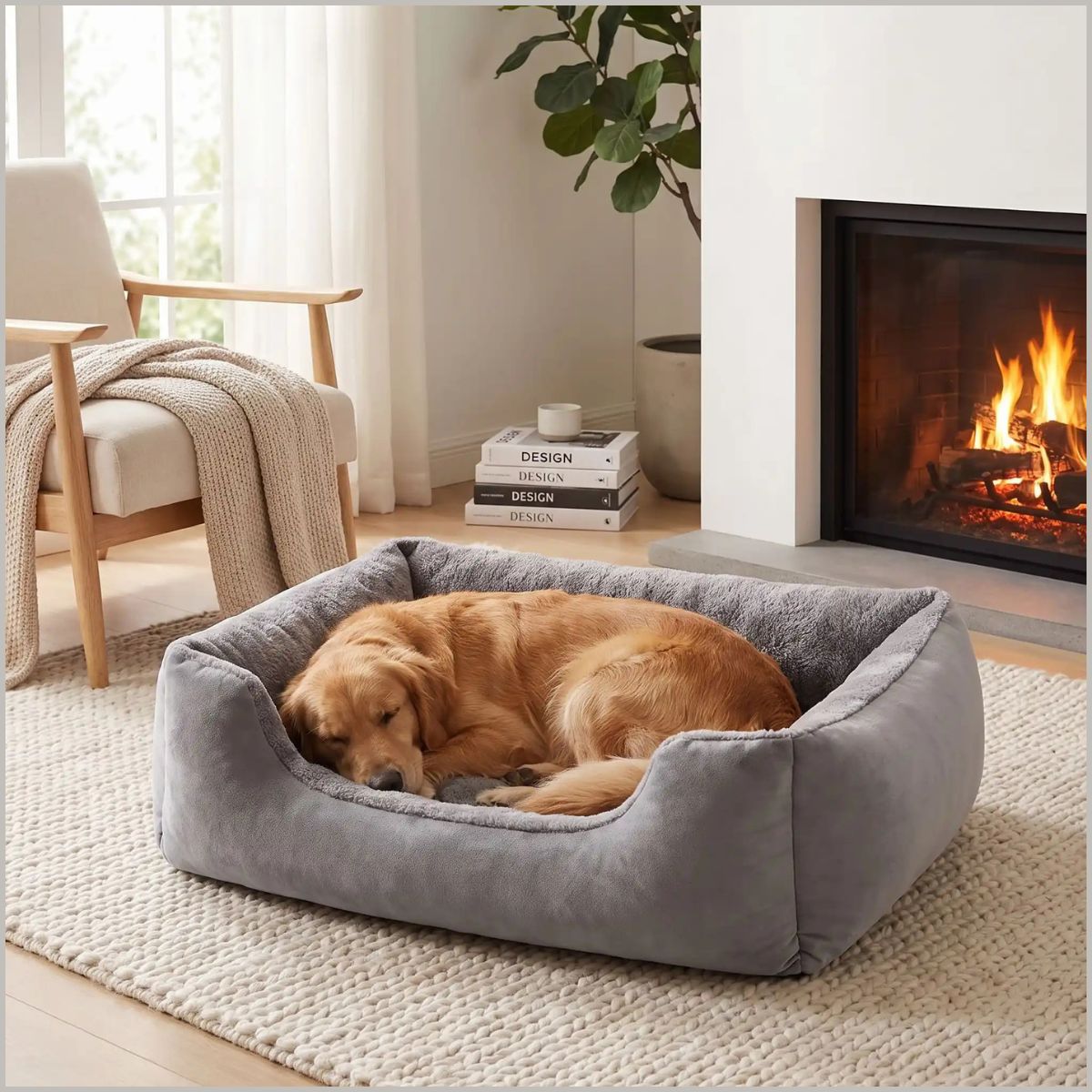 Panier-chien-XXL-doux-et-moelleux-gris