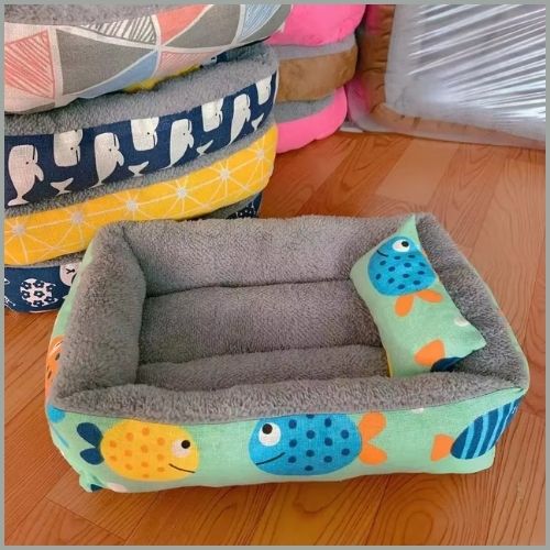 Panier-chien-petite-taille-poisson-vert