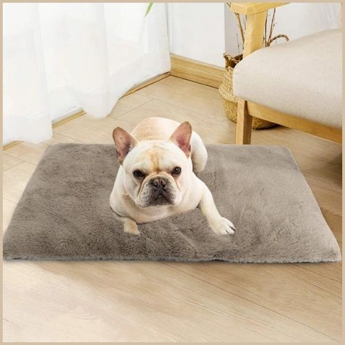 Tapis-pour-chien-marron-noir