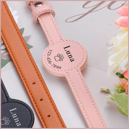 collier-chien-personnalisé-rose