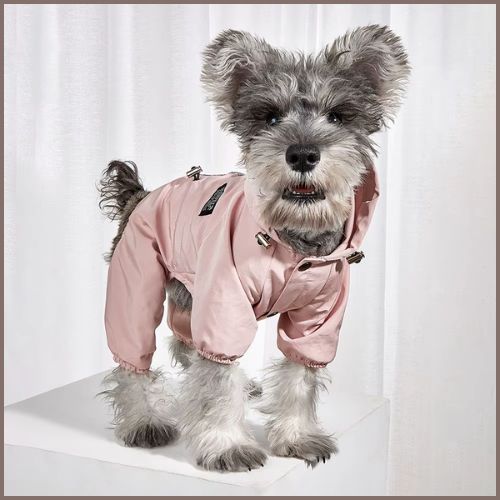 imperméable-chien_léger-et-confortable-rose-noir