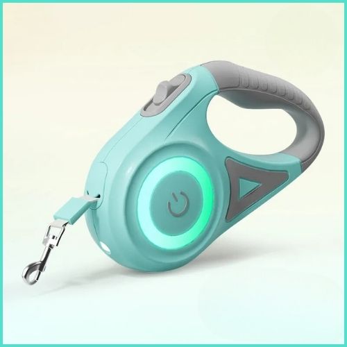 laisse-pour-chien-enrouleur-led-turquoise
