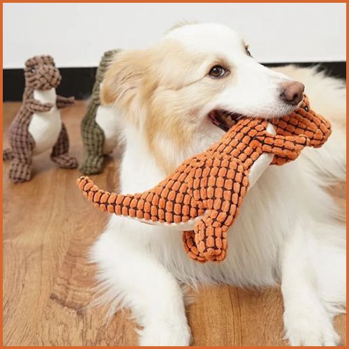 peluche-pour-chien-anti-ennuie-avec-couineur-dinosaure