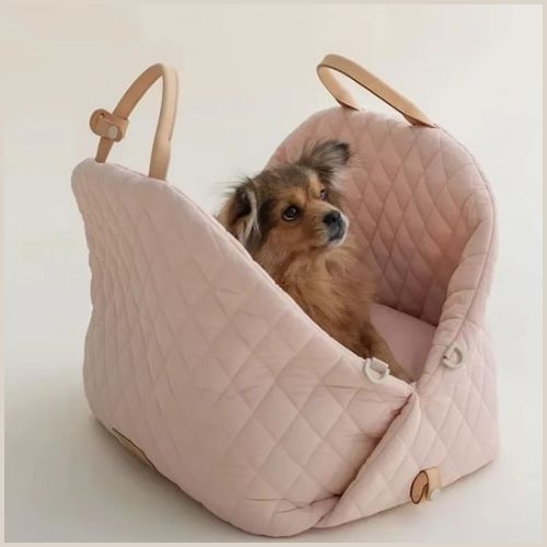 sac-transport-chien_multifonction-voiture-et-balade-rose