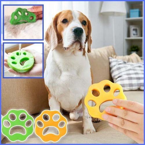 Attrape-poil-machine-à-laver-réutilisable-jaune