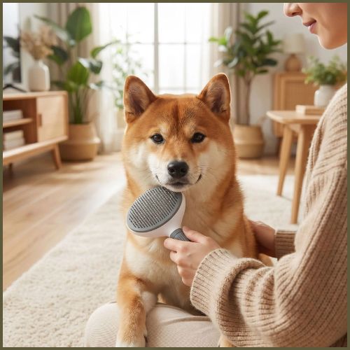 Brosse-pour-chien-autonettoyante-speciale-Shiba-inu_gris