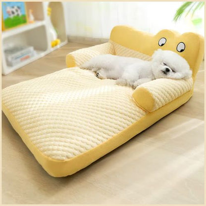 Canapé-chien-en-tissu-rafraîchissant-et-déhoussable-repos