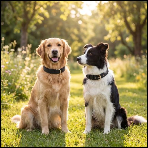 Collier-pour-chien-rembourré-et-imperméable-noir
