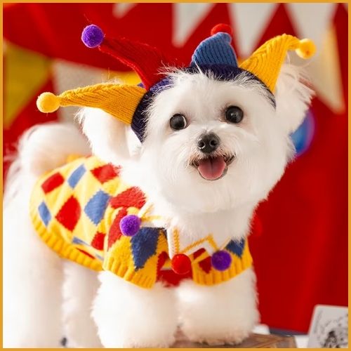 Deguisement-pour-petit-chien_joker-jaune-bleu
