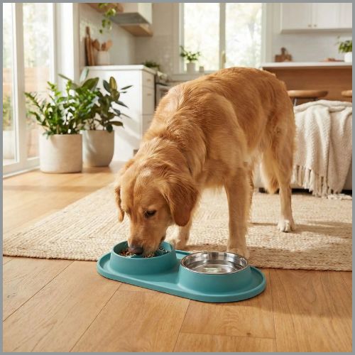 Gamelle-anti-glouton-chien-2-en-1-anti-debordement_vert