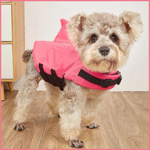 Gilet-de-sauvetage-pour-chien-requin-haute-flottabilité-rose