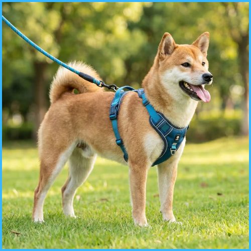 Harnais chien anti traction pour shiba inu double attache | Serenity™