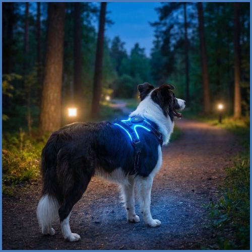 Harnais-chien_-LED-lumineux_bleu