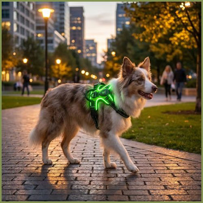 Harnais-chien_-LED-lumineux_vert