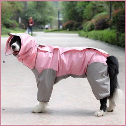 Imperméable-pour-chien_anti-pluie-grande-taille-rose