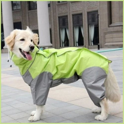 Imperméable-pour-chien_anti-pluie-grande-taille-vert