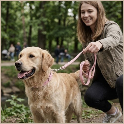 Laisse-biothane-imperméable-pour-chien-rose
