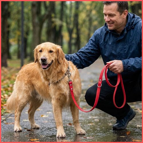 Laisse-biothane-imperméable-pour-chien-rouge
