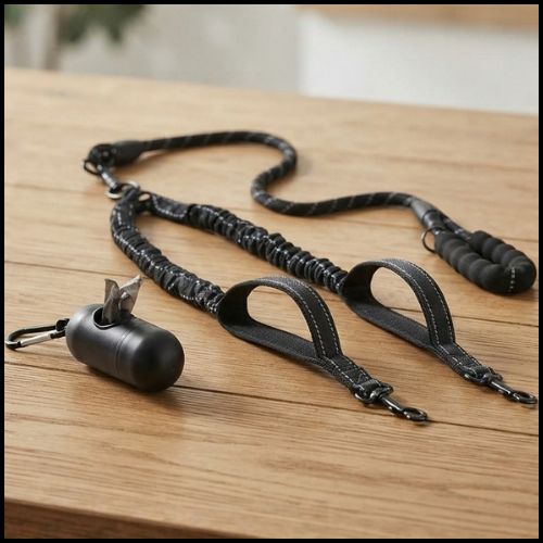 Laisse-double-extensible-pour-chien-a-double-poignee-noir