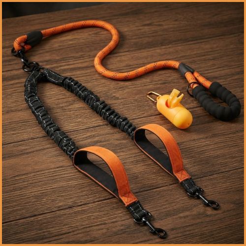 Laisse-double-extensible-pour-chien-a-double-poignee