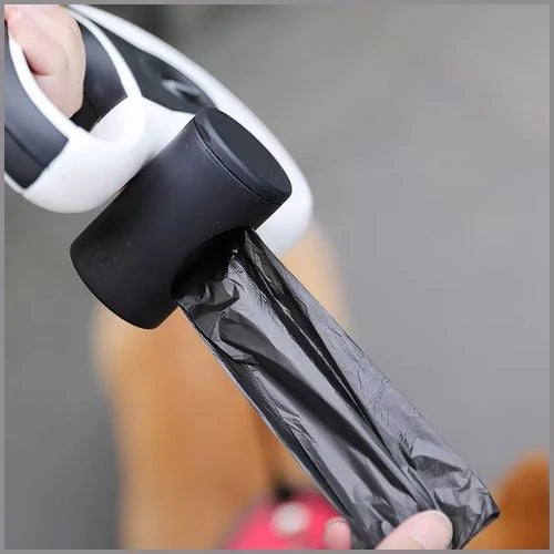 Laisse-pour-chien-enrouleur-8-mètres-avec-porte-sac-amovible