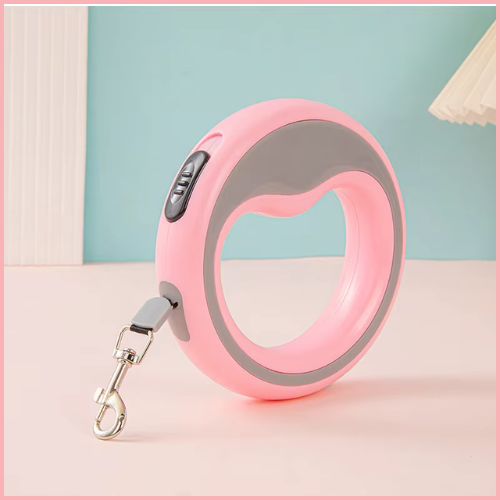 Laisse-rétractable-pour-chien-avec-poignée-cœur-rose