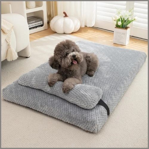 Lit-pour-chien-xxl-déhoussable-à-mémoire-de-forme-grise