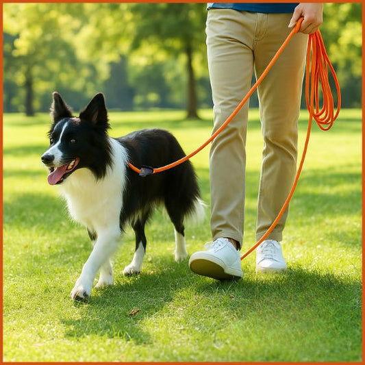 Longe-chien-15-m-promenade-longue-distance-solide-orange