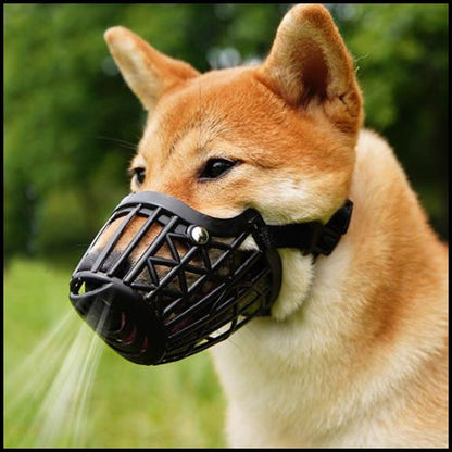 Museliere-pour-chien-panier-plastique-solide-noir
