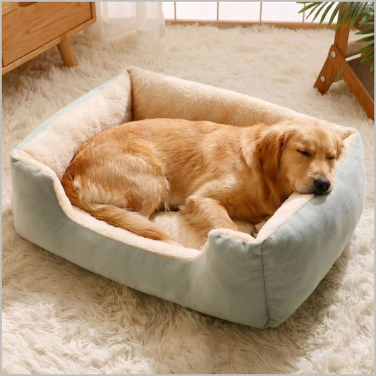 Panier-chien-XXL-doux-et-moelleux-vert