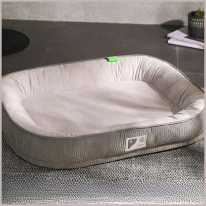 Panier-pour-chien_à-mémoire-de-forme-confortable-gris