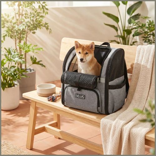 Sac-a-dos-chien-Shiba-inu-leger-et-pratique-pour-randonnee-gris
