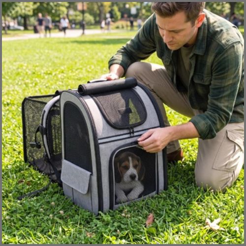 Sac-a-dos-chien-leger-et-pratique-pour-randonnee-gris