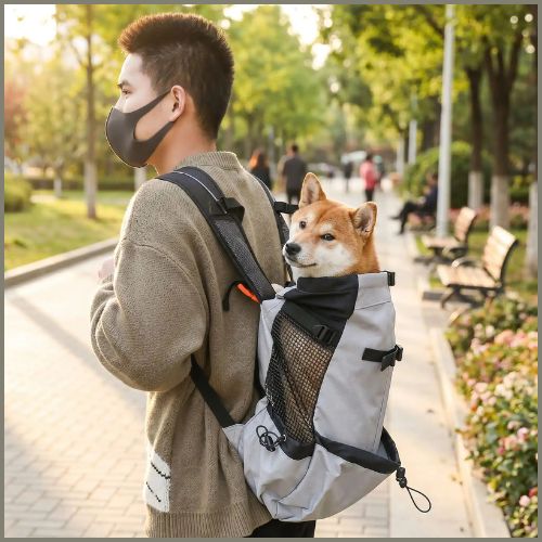 Sac-a-dos-pour-chien-idéal-pour-vélo-et-moto_gris