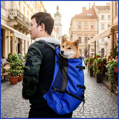Sac-a-dos-pour-chien-idéal-pour-vélo-et-moto_bleu