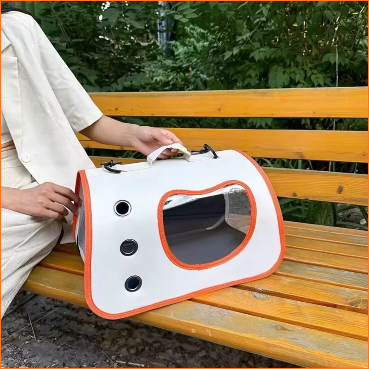 Sac-transport-pour-chien-petite-taille-pliable-orange