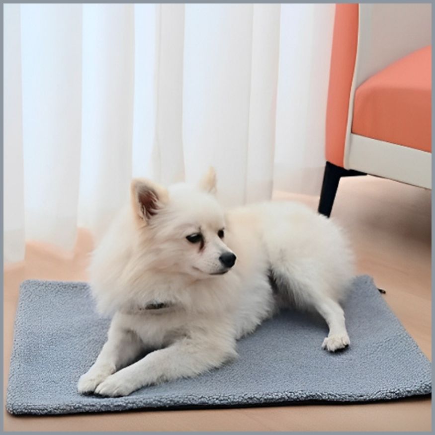 Tapis-chien-hiver-auto‑chauffant-petit-et-moyen-gris