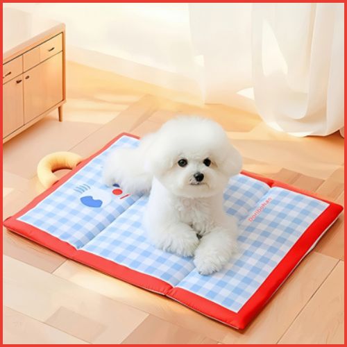 Tapis-rafraichissant-chien-pliable-facile-a-transporter-bleu