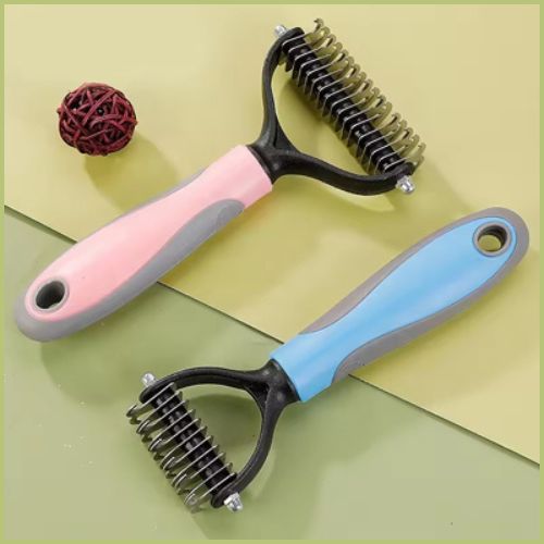 brosse-pour-chien-râteau-sous-poil-anti-nœuds-démêlant
