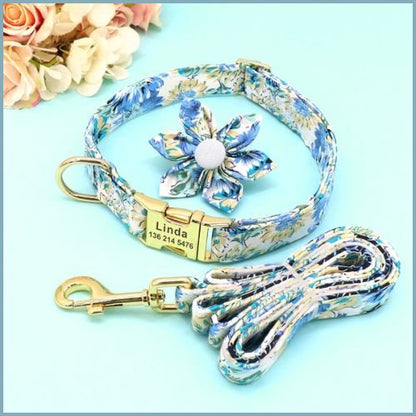 Collier_chien-personnalisé-avec-gravure-et-laisse-assortie-bleu