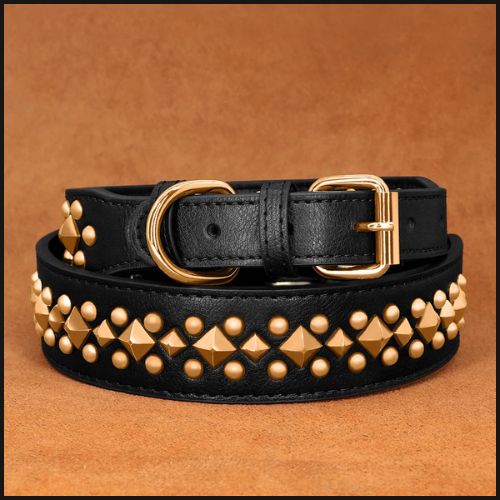 Collier_pour-chien_en-similicuir-élégant-et-réglable-noir