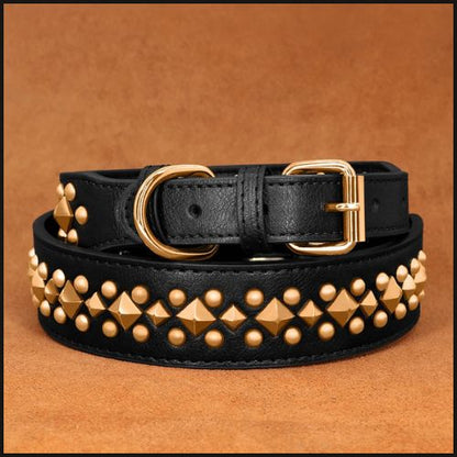Collier_pour-chien_en-similicuir-élégant-et-réglable-noir