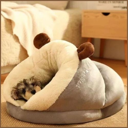 coussin-pour-chien-petite-taille-doux-et-douillet-marron-beige