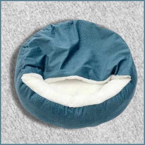 coussin-pour-chien-orthopédique-et-rembourré-bleu