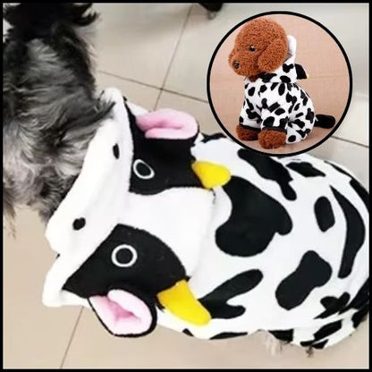 deguisement-pour-chien- en-forme-de-vache-capuche