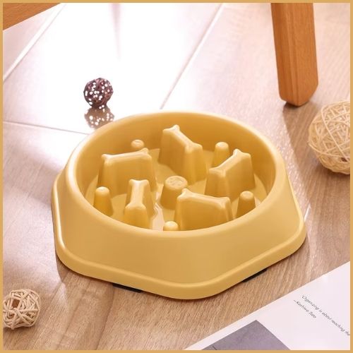 gamelle-anti-glouton-chien-sensible-à-la-digestion-jaune