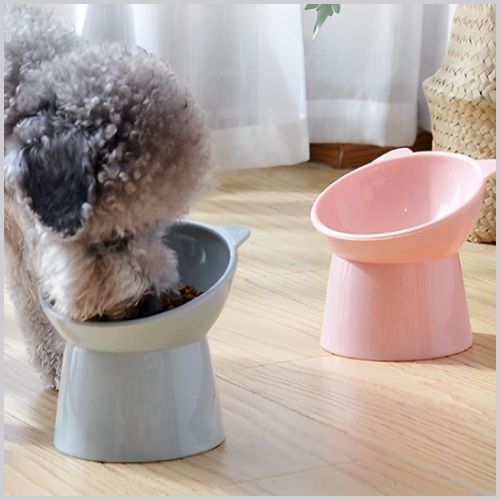 gamelle-chien_surélevée-anti-déversement-gris
