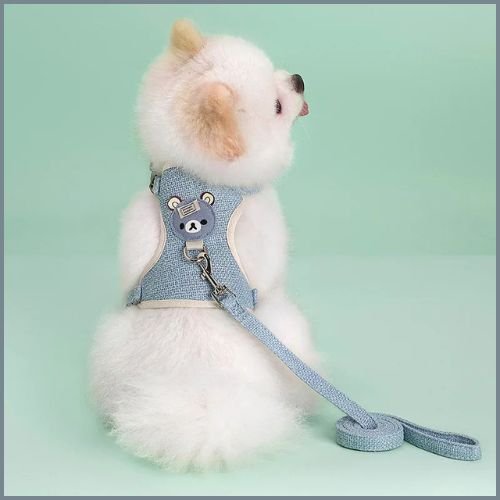 harnais_petit-chien_léger-et-confortable-en-tissu-doux-bleu